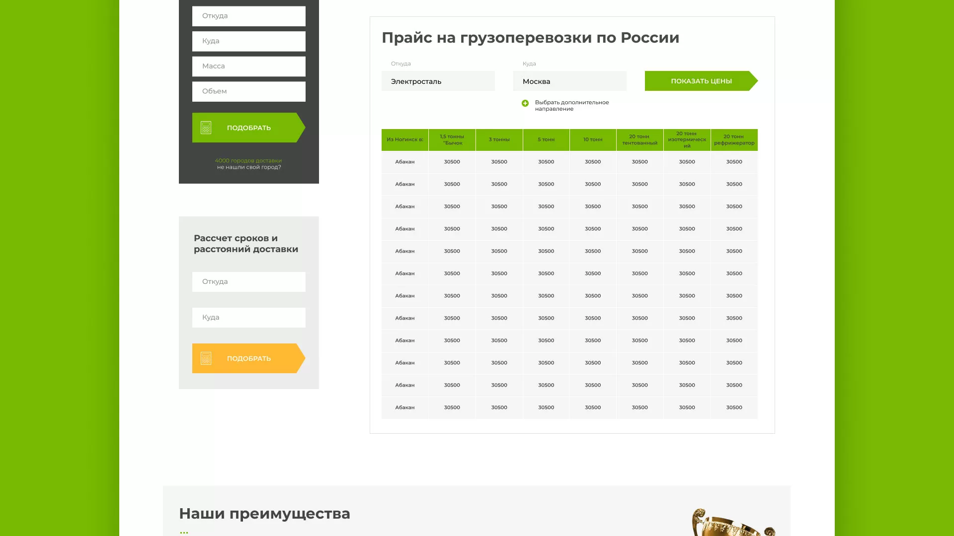 Разработка логотипа и сайта компании «Инком-Логистика» в Пущино