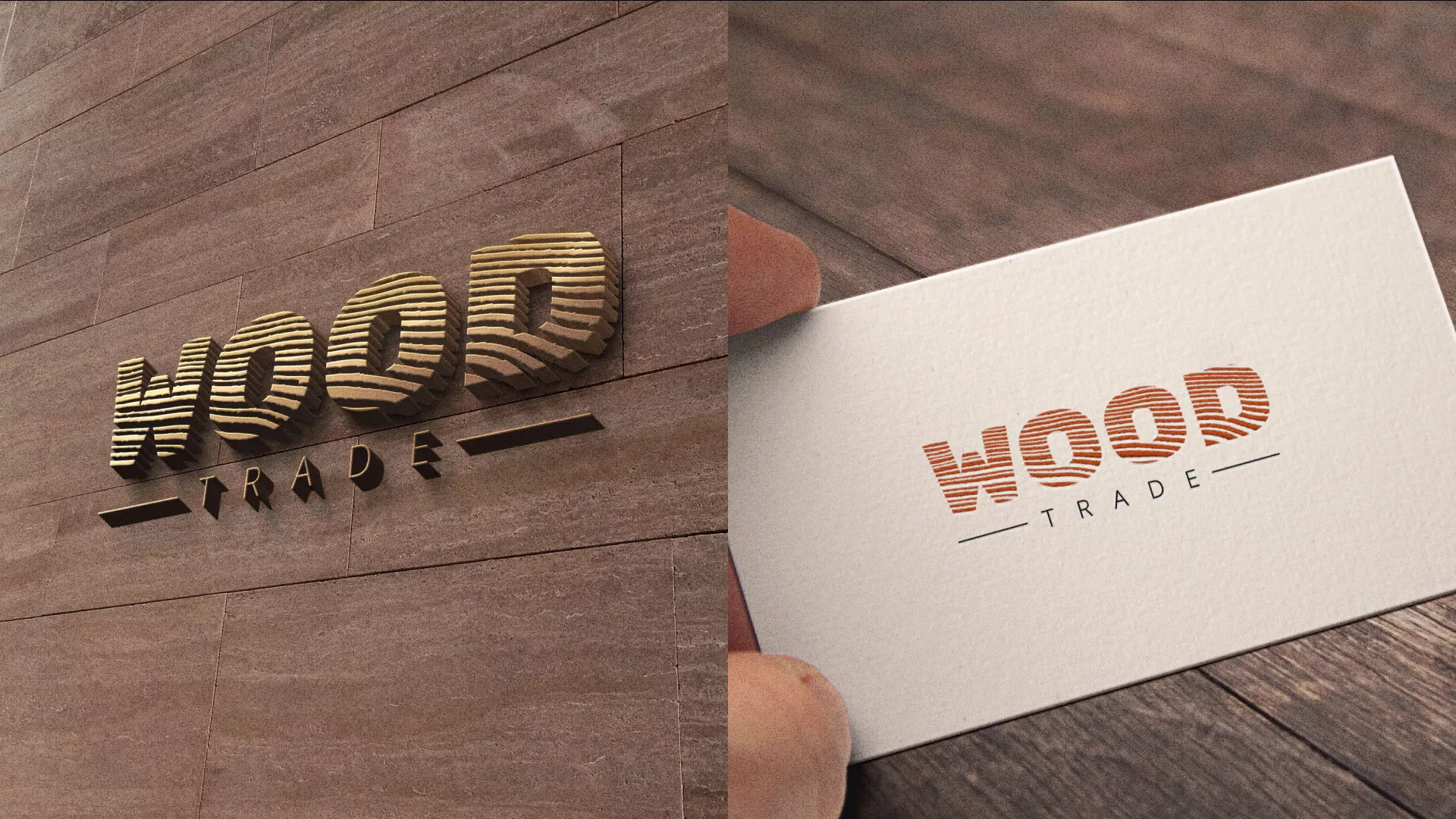 Разработка логотипа для компании «Wood Trade» в Пущино