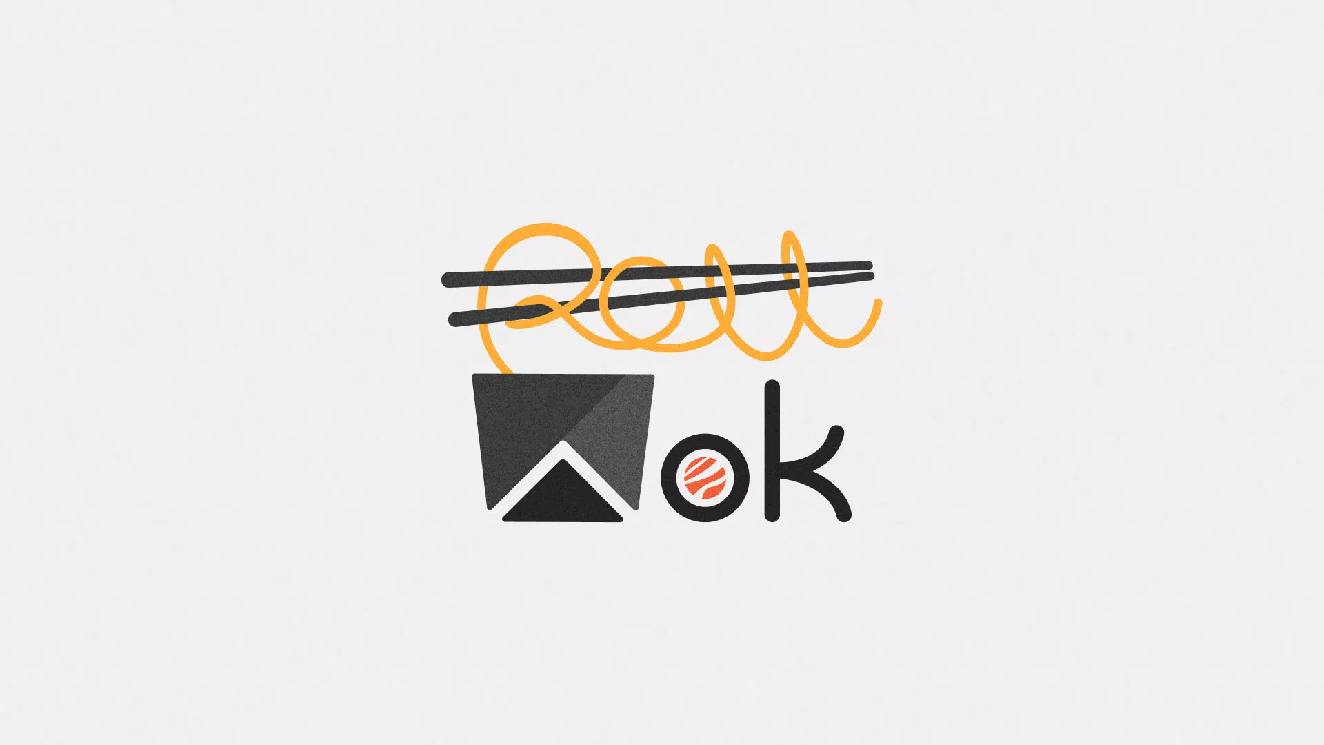 Разработка логотипа суши-бара «Roll Wok Club» в Пущино