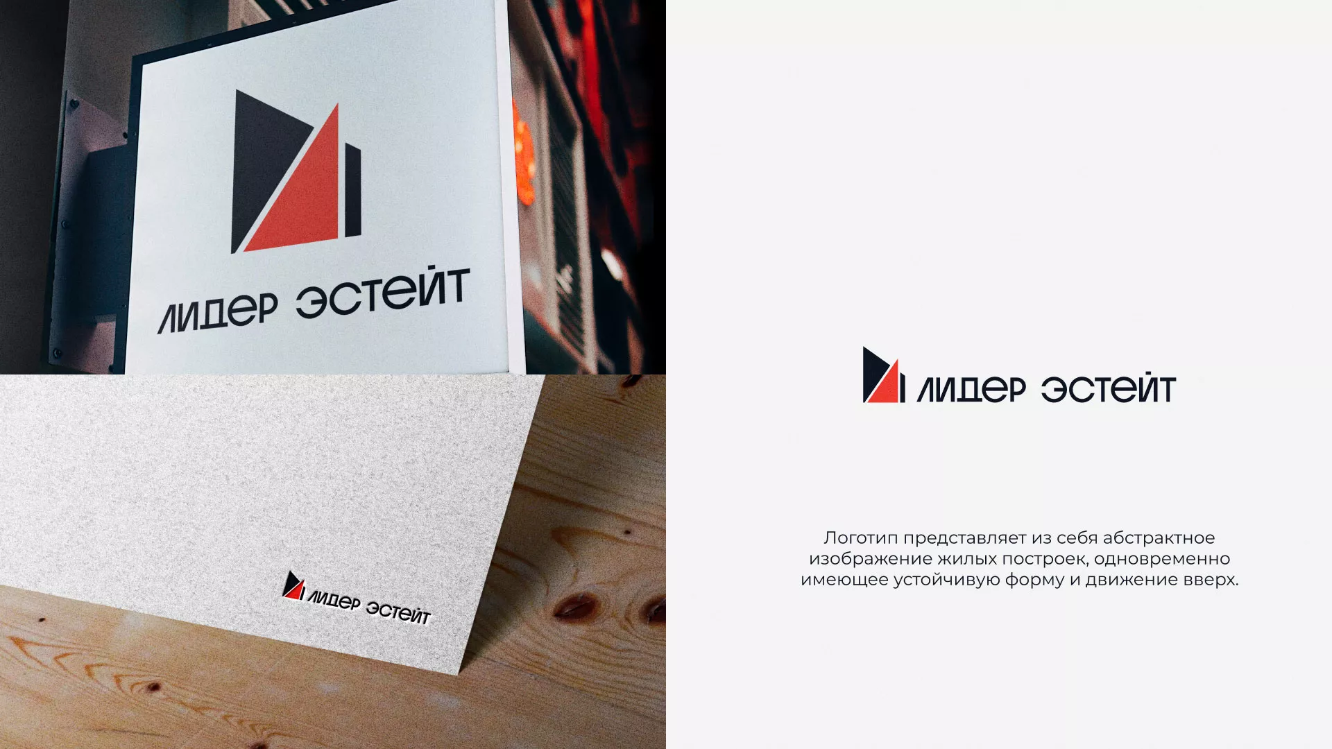 Сделали логотип для агентства недвижимости «Лидер Эстейт» в Пущино