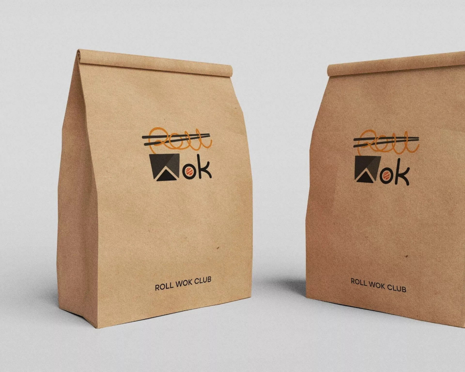 Создание дизайна упаковки суши-бара «Roll Wok Club» в Пущино